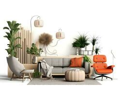 AI generated interior design concept home modern architecture furniture object idea generative Ai. photo