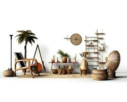 AI generated interior design concept home modern architecture furniture object idea generative Ai. photo