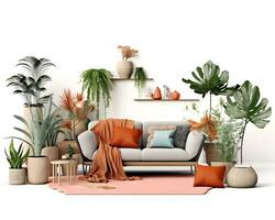 AI generated interior design concept home modern architecture furniture object idea generative Ai. photo