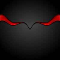 Contrast red black abstract waves background photo