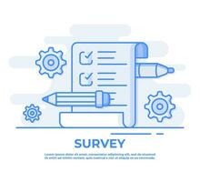 Clipboard with checkboxes, pencil, diagram, magnifying glass, Checklist, Complete tasks, To-do list, Survey concept flat vector illustration for business task, exams