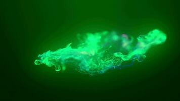 Fast energy flying wave lines with particle flash from below. video