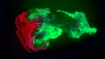 Abstract wave energy background looping 4k animation of abstract fractal light silk field with particles. video