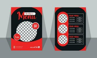 vector beautiful food menu design template