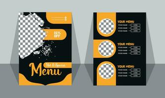 vector beautiful food menu design template