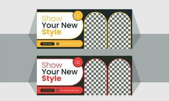 fashion new collection web banner design template vector