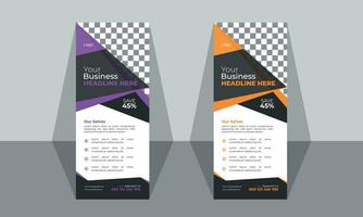 vector gradient business roll up banner vertical set.