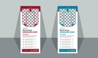 vector gradient business roll up banner vertical set.