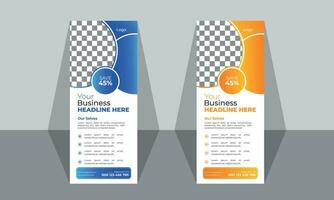 vector gradient business roll up banner vertical set.