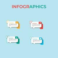 negocio infografía modelo diseño con 4 4 opciones vector