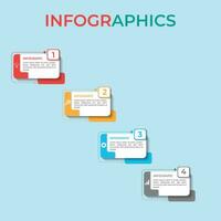 negocio infografía modelo diseño con 4 4 opciones vector