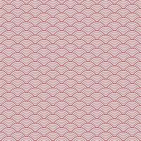 Red and white seamless geometric japanese waves pattern Seigaiha-mon vector