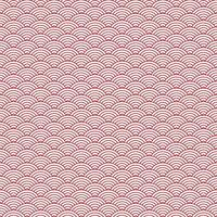 Red and white seamless geometric japanese waves pattern Seigaiha-mon vector