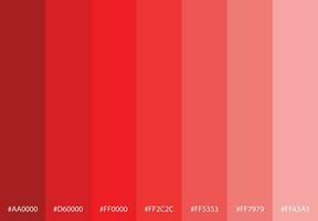 Red Gradient Color Palette vector