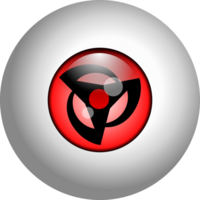 realistic mangekyou sharingan Kakashi Obito eyeball transparent background png