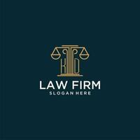 KD initial monogram logo for lawfirm with scale vector design