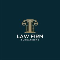 OA initial monogram logo for lawfirm with scale vector design