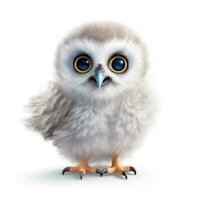 AI generated Cute Baby owl photo