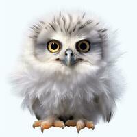 AI generated Cute Baby owl photo