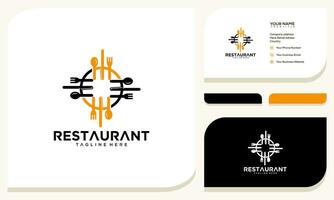 cocinando, cocina logo. icono y etiqueta para diseño menú restaurante o café .vector ilustración vector