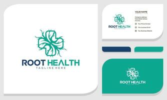 Creative abstract root of life with cross symbol combination on logo and business card design template vector