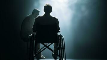 two man in a wheelchair photo