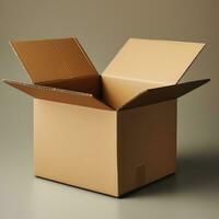 closeup of cardboard box mockup photo