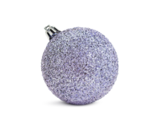 Shiny silver ball with big sparkles on isolated background. Christmas, New Year, design element. Copy space png