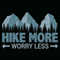 Hike more worry less vector