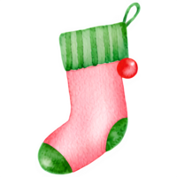 ai genererad jul strumpa vattenfärg ClipArt png