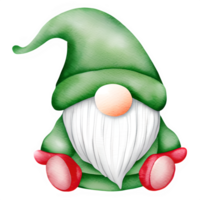 AI generated Christmas gnome watercolor clipart illustration png
