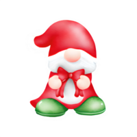 ai generato Natale gnomo acquerello clipart illustrazione png