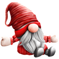 ai generato Natale gnomo clipart illustrazione png