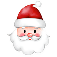 ai gegenereerd waterverf de kerstman clip art png