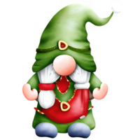 AI generated Christmas gnome clipart illustration png