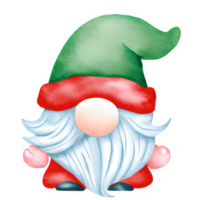 ai generado Navidad gnomo acuarela clipart ilustración png