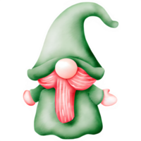 ai gegenereerd Kerstmis gnoom waterverf clip art illustratie png