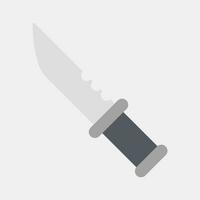 icono militar cuchillo. militar elementos. íconos en plano estilo. bueno para huellas dactilares, carteles, logo, infografía, etc. vector