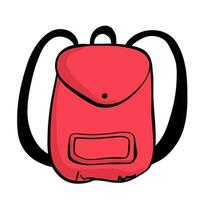 mochila icono. línea estilo. vector. aislado en blanco, vector