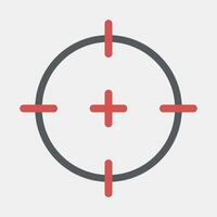Icon target. Military elements. Icons in flat style. Good for prints, posters, logo, infographics, etc. vector