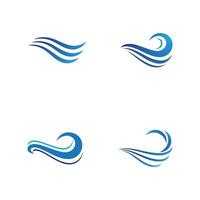 Water wave icon vector