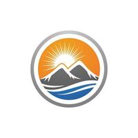 Mountain icon Logo vector