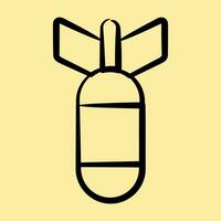 Icon missile. Military elements. Icons in hand drawn style. Good for prints, posters, logo, infographics, etc. vector