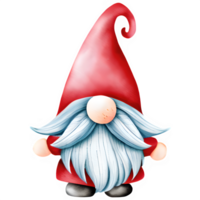AI generated Christmas gnome watercolor illustration clipart isolated png