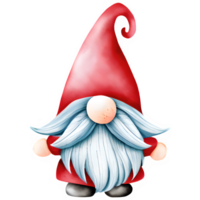 ai généré Noël gnome aquarelle illustration clipart isolé png