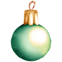 AI generated Christmas ornament watercolor clipart decoration png