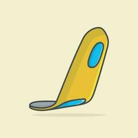 Insoles for a comfortable and healthy walk. Vector Orthotic insole icon in the style of a flat lay from Orthotic goods icon set.