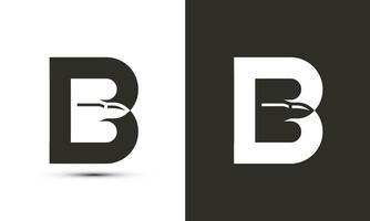 Modern illustration logo design initial B combine with bullet. vector