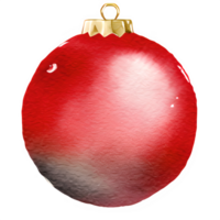 AI generated Christmas ornament watercolor clipart decoration png