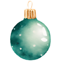 AI generated Christmas ornament watercolor clipart decoration png